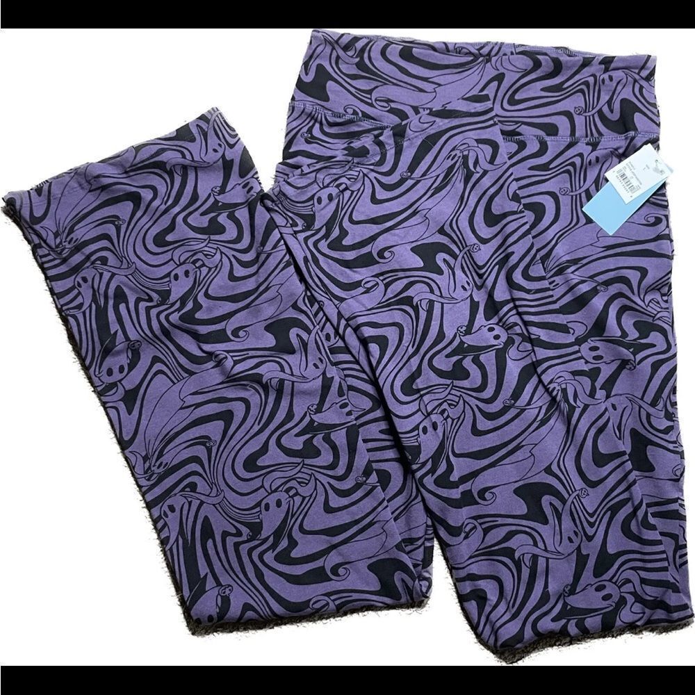 Women Jr's The Nightmare Before Christmas Purple Zero Yoga Pants Small NWT